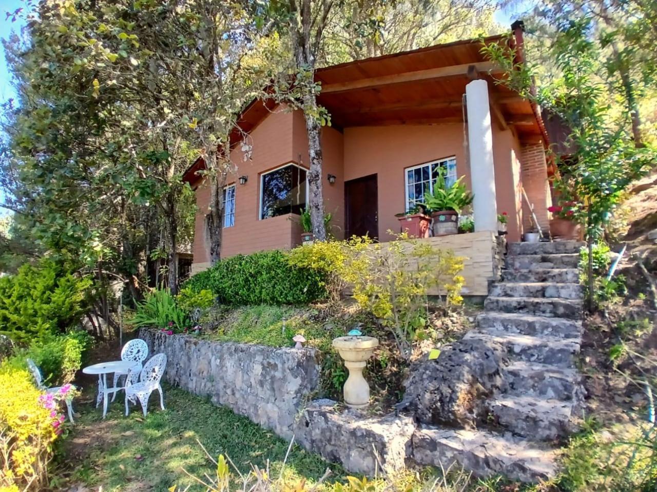 Cabana Con Banera Y Chimeneas En Puesta De Sol El Pacifico 外观 照片